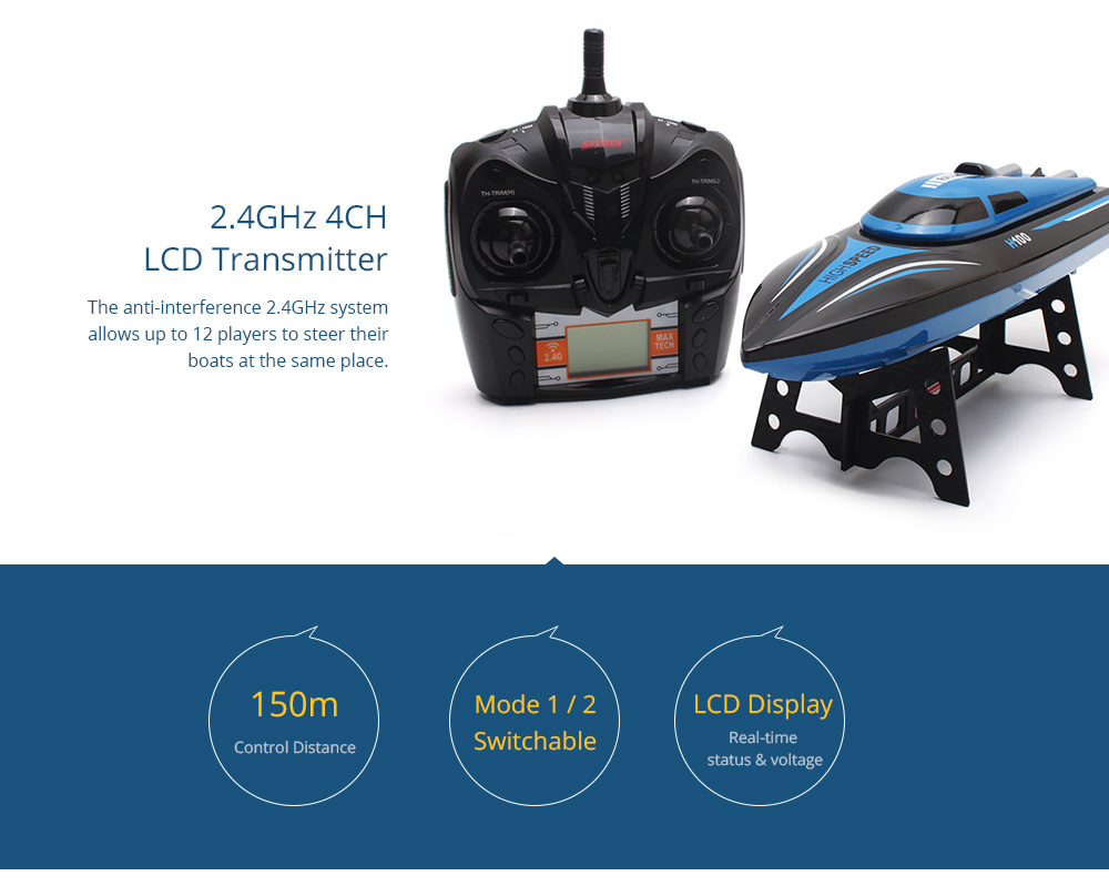 Skytech H100 2.4GHz 4-channel High Speed Boat with LCD Screen Transmitter Skytech H100 2.4GHz 4-channel High Speed Boat with LCD Screen Transmitter
