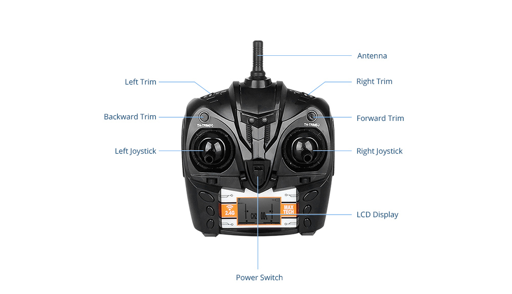 Skytech H100 2.4GHz 4-channel High Speed Boat with LCD Screen Transmitter Skytech H100 2.4GHz 4-channel High Speed Boat with LCD Screen Transmitter