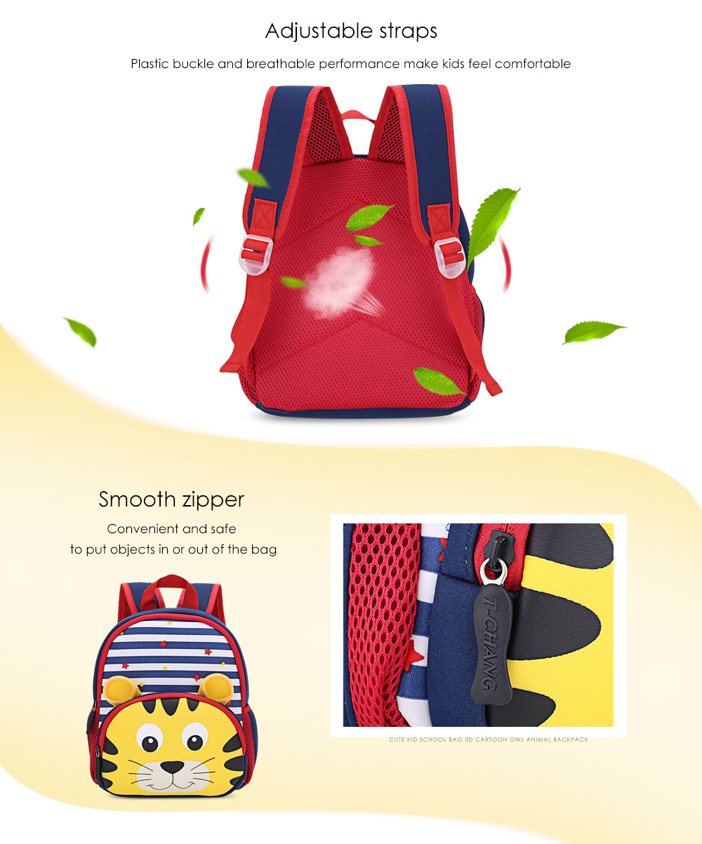 TongChang Cute Kid School Bag 3D Cartoon Animal Zoo Print Backpack TongChang Cute Kid School Bag 3D Cartoon Animal Zoo Print Backpack