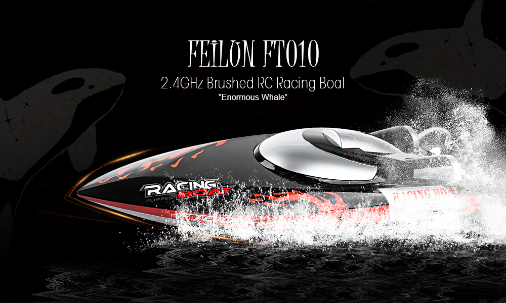 FeiLun FT010 2.4G RC Racing Boat 35km/h with Built-in Cooling System Righting Function FeiLun FT010 2.4G RC Racing Boat 35km/h with Built-in Cooling System Righting Function