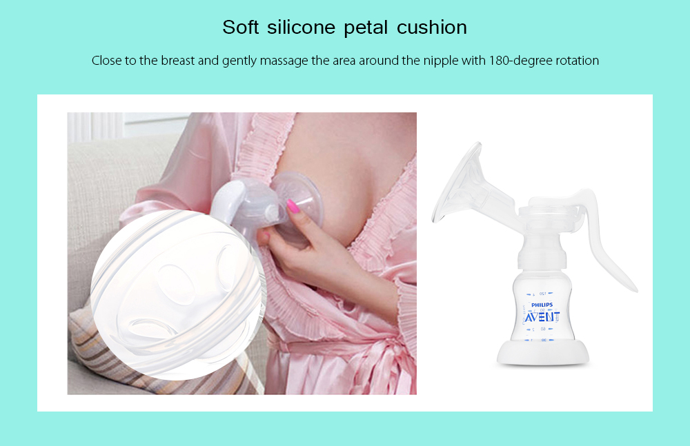 Avent Manual Breast Pump PP Baby Breastfeeding Milk Bottle