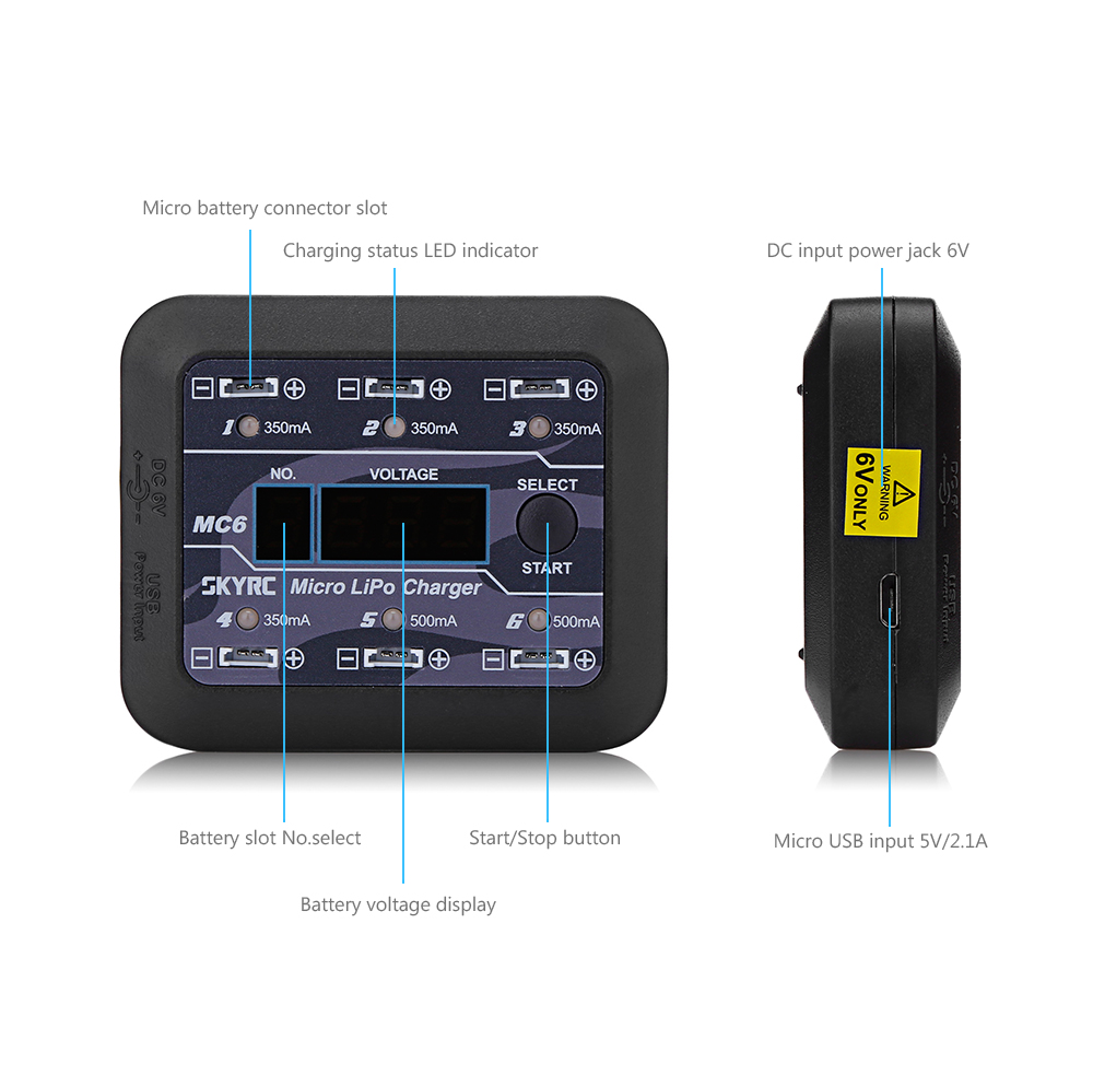 SKYRC MC6 Micro Battery USB Charger