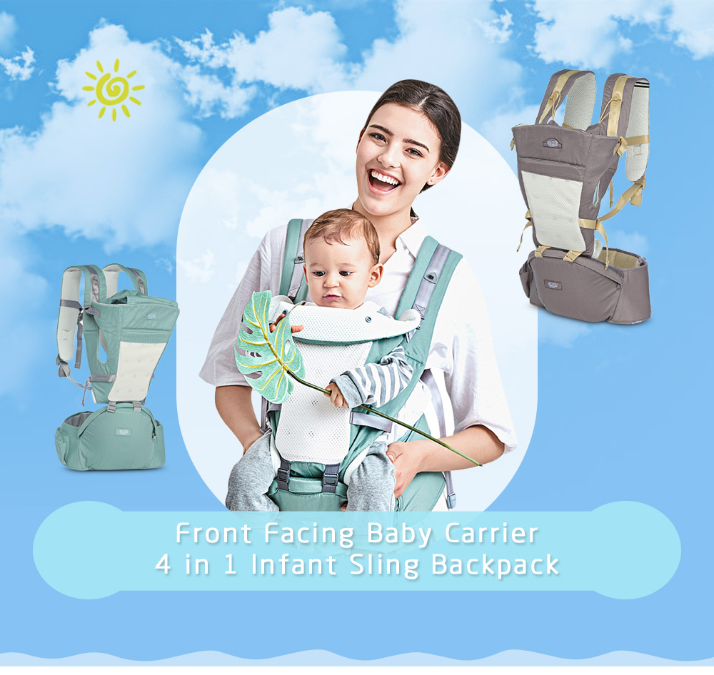 Bethbear Hipseat Newborn 4 in 1 Ergonomic Baby Carrier Kid Sling Backpack