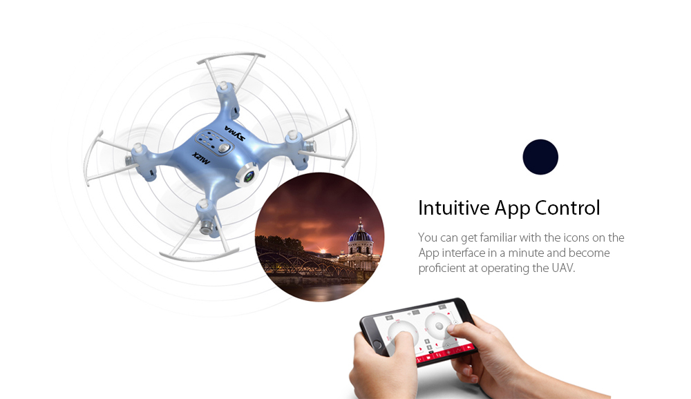 SYMA X21W Mini RC Quadcopter RTF WiFi FPV 0.3MP Camera / Altitude Hold / G-sensor Mode