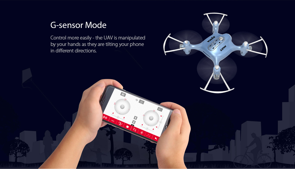 SYMA X21W Mini RC Quadcopter RTF WiFi FPV 0.3MP Camera / Altitude Hold / G-sensor Mode