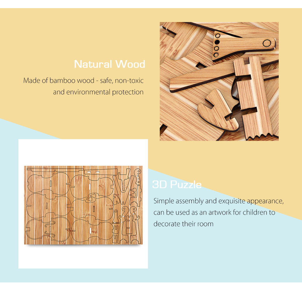 Educational Toys Woodcraft Assembly Kit 3D Wooden Puzzle - Violin Educational Toys Woodcraft Assembly Kit 3D Wooden Puzzle - Violin
