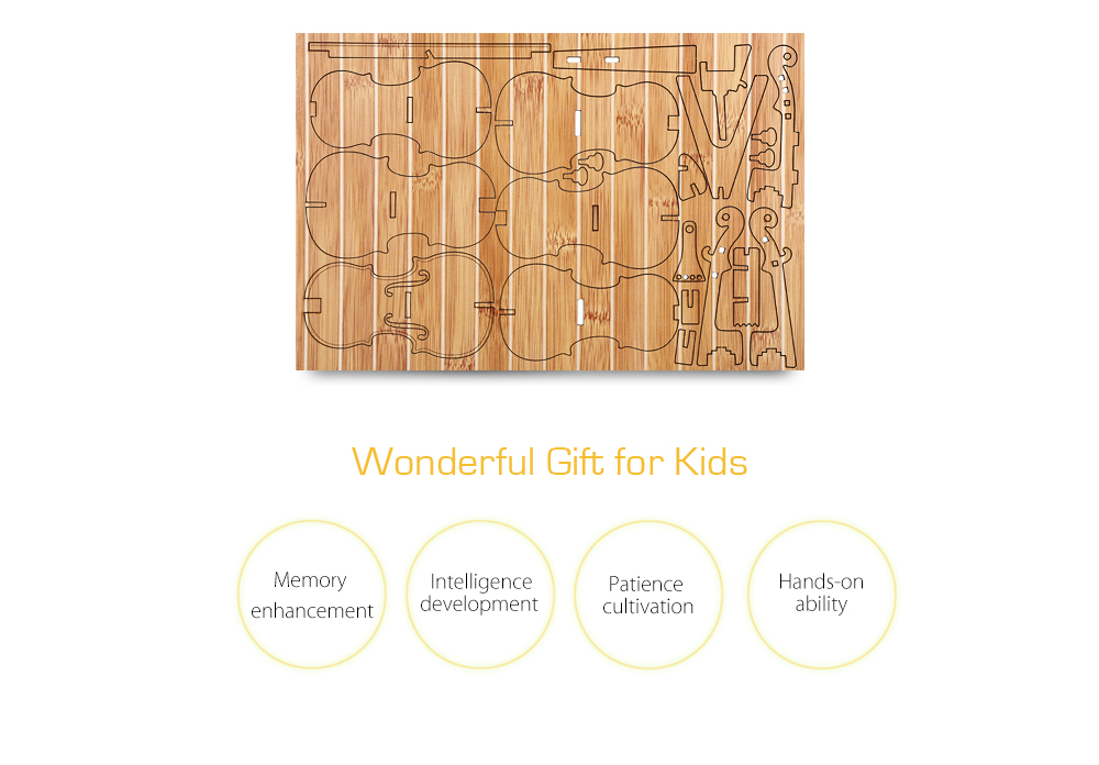 Educational Toys Woodcraft Assembly Kit 3D Wooden Puzzle - Violin Educational Toys Woodcraft Assembly Kit 3D Wooden Puzzle - Violin