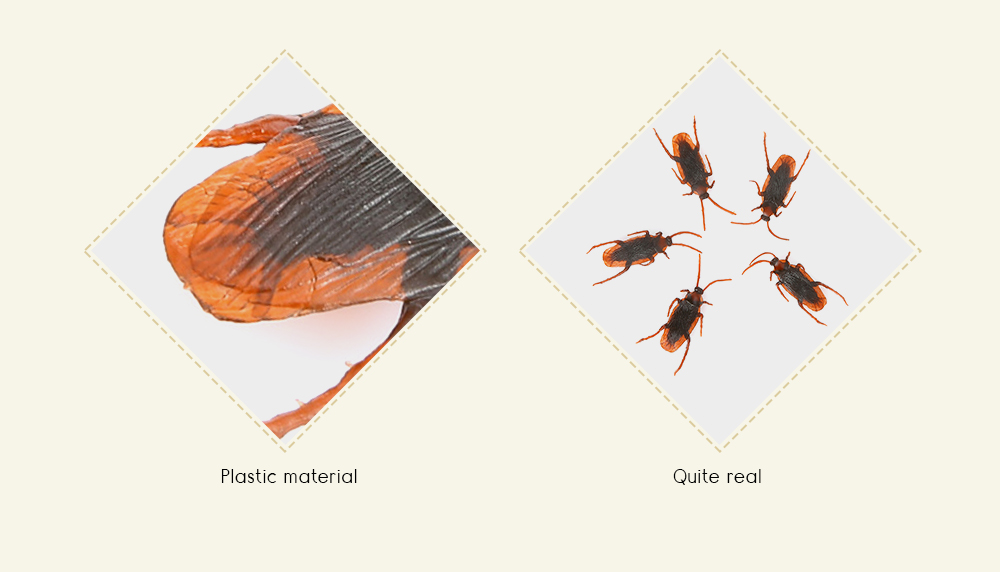 Plastic Artificial Cockroach Realistic Prank Trick Toy for Fools Day Halloween Party 5pcs Plastic Artificial Cockroach Realistic Prank Trick Toy for Fools Day Halloween Party 5pcs
