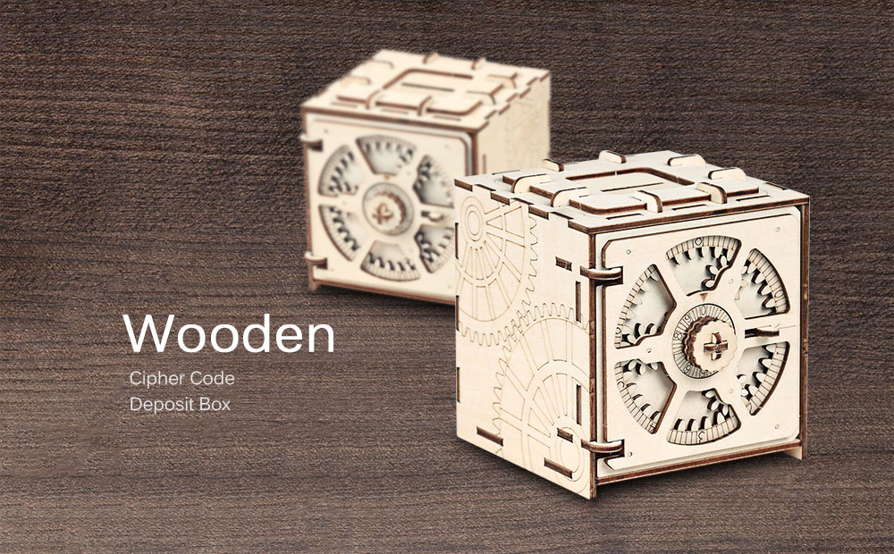 Cipher Code Deposit Box Mechanical Wooden Model 3D Puzzle Educational Toys Cipher Code Deposit Box Mechanical Wooden Model 3D Puzzle Educational Toys