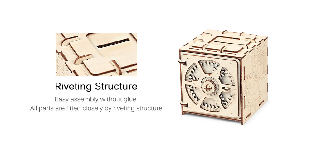 Cipher Code Deposit Box Mechanical Wooden Model 3D Puzzle Educational Toys Cipher Code Deposit Box Mechanical Wooden Model 3D Puzzle Educational Toys