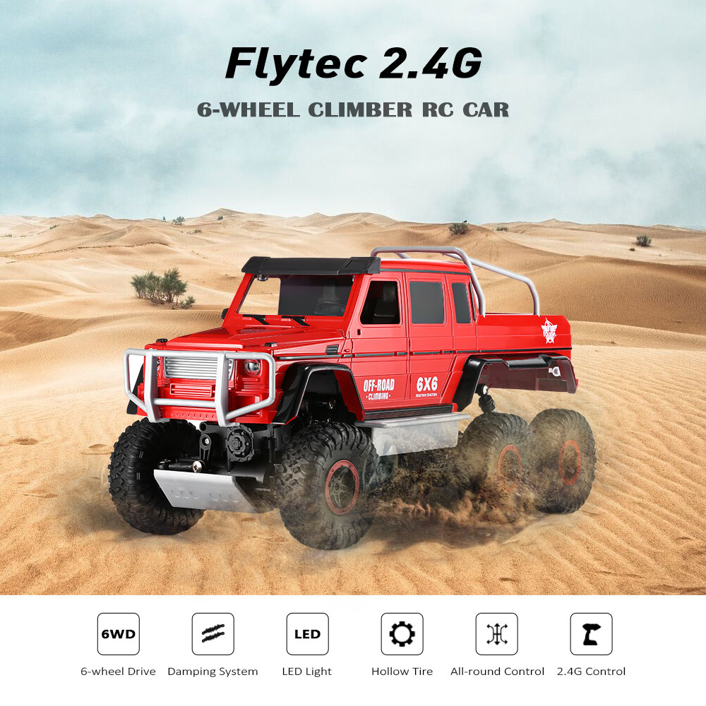 Flytec 699 - 119 1 / 10 Full Function Simulation 6-wheel Off-road Climber RC Car