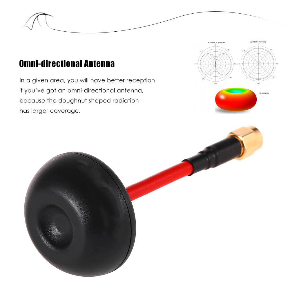 F - 02 10pcs 5.8G 5dBi FPV Mushroom Antenna for RC Racing Multicopters