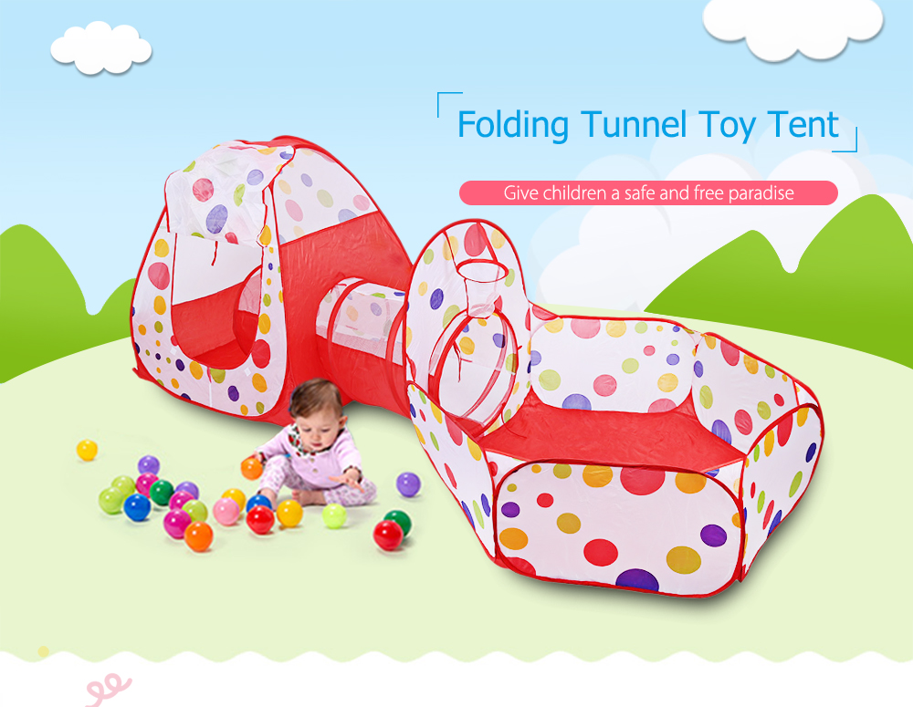 Portable Folding Pop Up Tunnel Basketball Tent Children Kids Play House Hut
