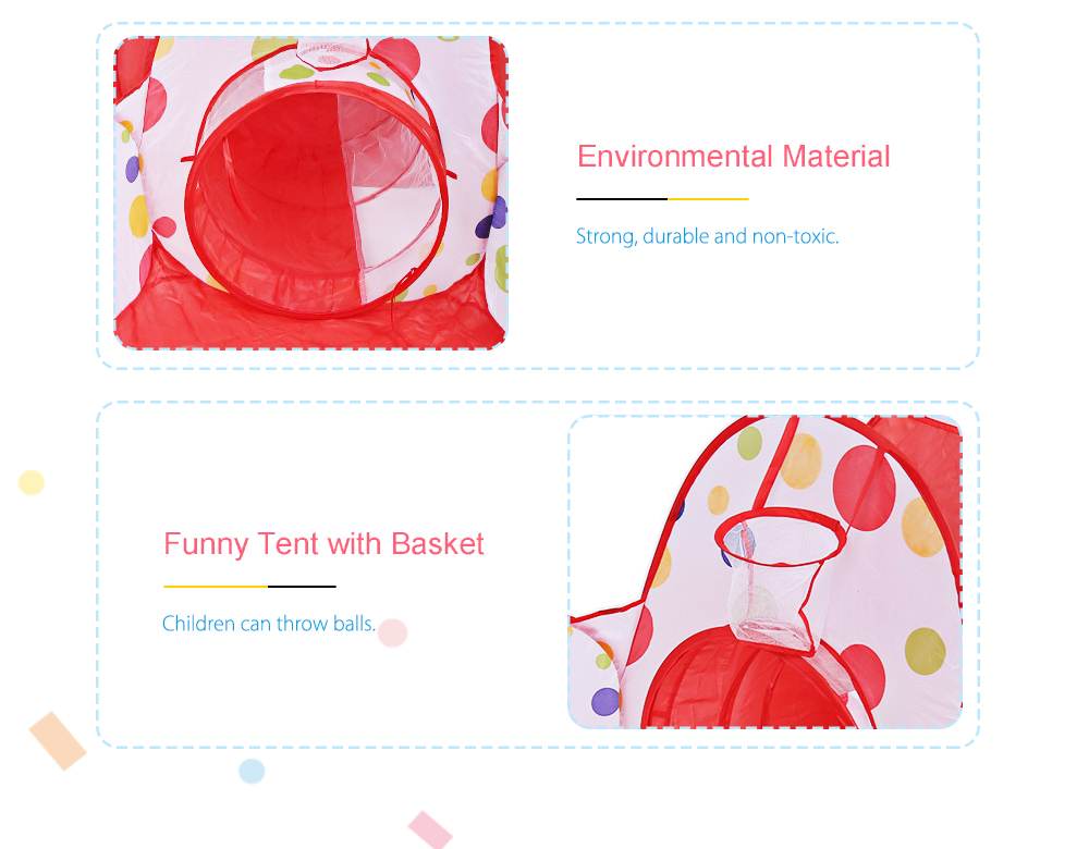 Portable Folding Pop Up Tunnel Basketball Tent Children Kids Play House Hut Portable Folding Pop Up Tunnel Basketball Tent Children Kids Play House Hut
