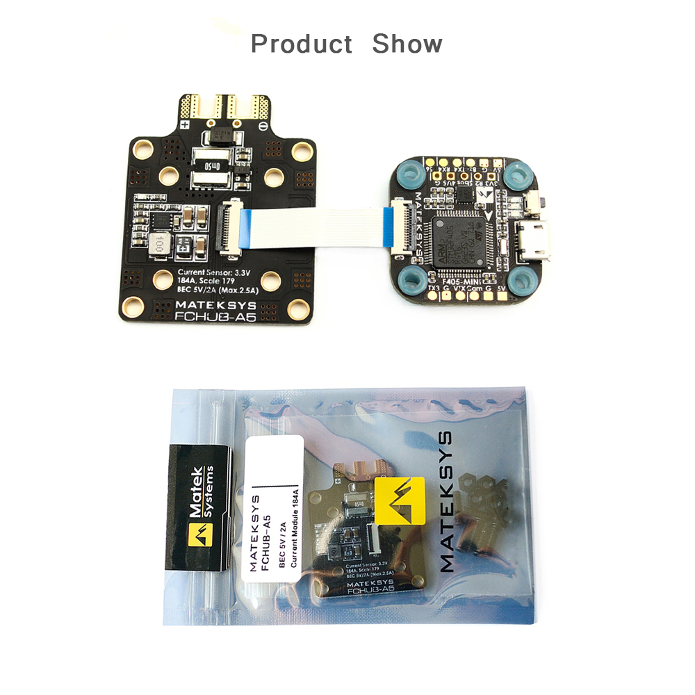 Matek Systems FCHUB - A5 PDB Built-in 184A Current Sensor 5V 2A BEC 2 - 6S for RC Drone FPV Racing Multi Rotor