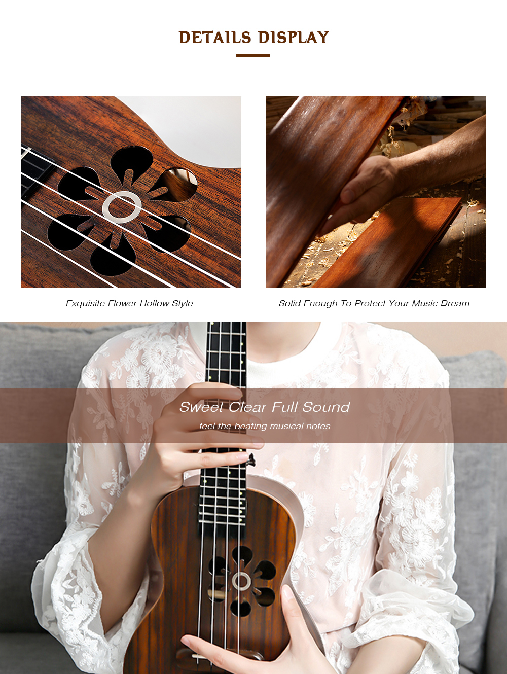 Populele S1 Smart 23 Inch Wooden Ukulele Small Guitar for Beginner Adults Populele S1 Smart 23 Inch Wooden Ukulele Small Guitar for Beginner Adults
