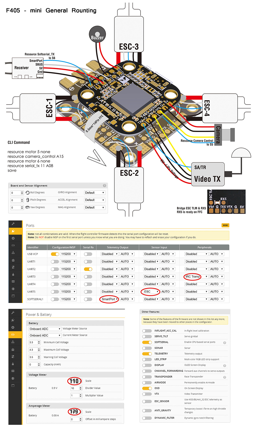 Matek Systems F4 F405 Mini Flight Controller Integrated OSD 32K Gyro 32M Flash 20X20mm for RC Drone FPV Racing