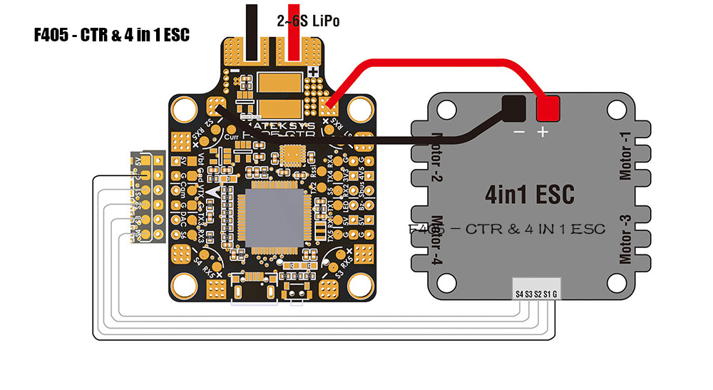 Matek Systems BetaFlight F405 - CTR Flight Controller Built-in PDB OSD 5V/2A BEC Current Sensor for RC Drone