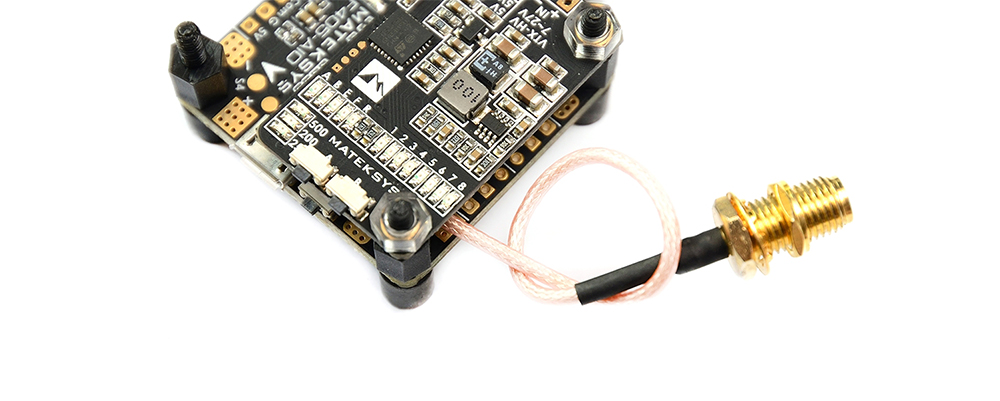 Matek Systems VTX - HV 5.8G 40CH 25/200/500mW Switchable Video Transmitte with 5V/1A BEC Output for RC FPV Racing Drone Matek Systems VTX - HV 5.8G 40CH 25/200/500mW Switchable Video Transmitte with 5V/1A BEC Output for RC FPV Racing Drone