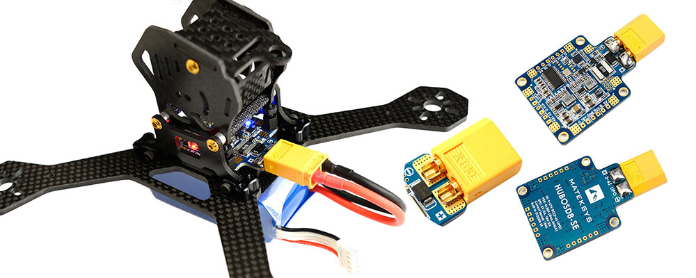 Matek Systems HUBOSD8 - SE 9 - 27V PDB with STOSD8 - SE 5V 10V Dual BEC for RC Drone