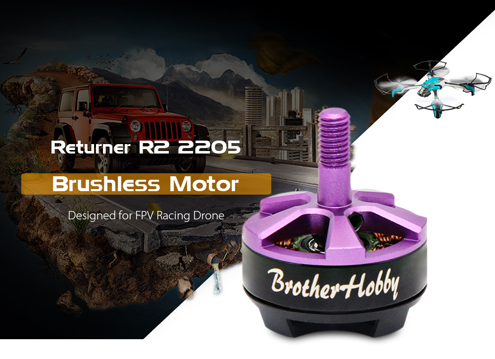 BrotherHobby Returner R2 2205 2300 / 2600 / 2800KV 3 - 4S Racing Edition Brushless Motor for RC FPV Drone
