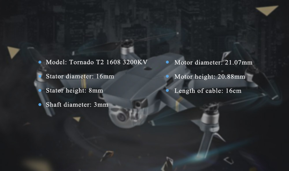 BrotherHobby Tornado T2 1608 3200KV 4S Brushless Motor for Multirotor RC FPV Racing Drone