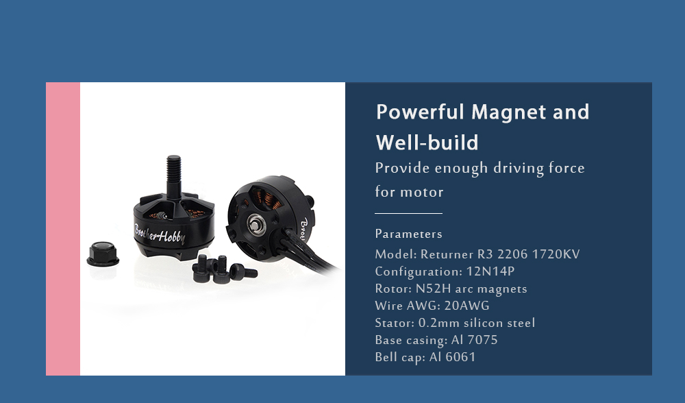 BrotherHobby Returner R3 2206 1720KV Brushless Motor for FPV RC Drone BrotherHobby Returner R3 2206 1720KV Brushless Motor for FPV RC Drone