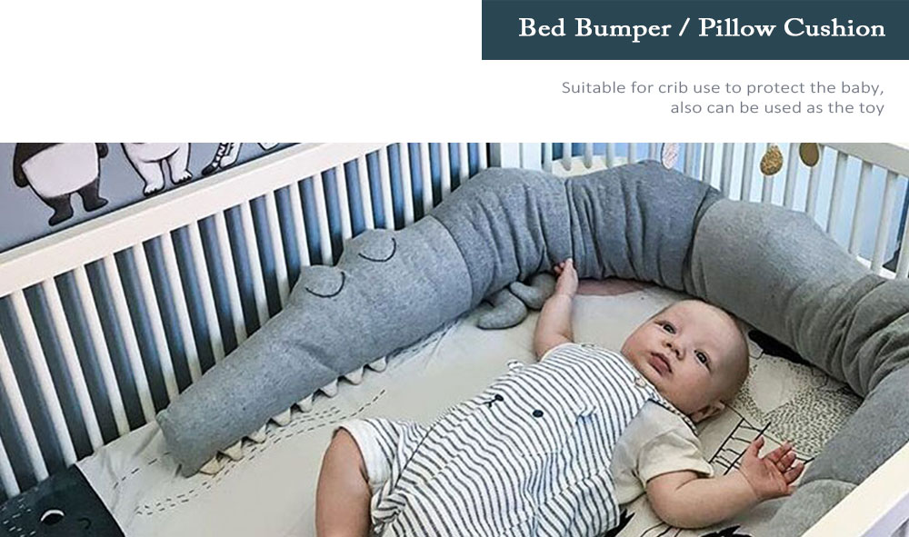 Children Crocodile Pillow Cushion Baby Infant Bed Crib Fence Bumper Decoration Toys Children Crocodile Pillow Cushion Baby Infant Bed Crib Fence Bumper Decoration Toys
