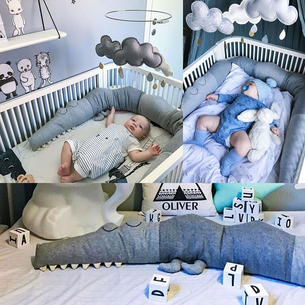 Children Crocodile Pillow Cushion Baby Infant Bed Crib Fence Bumper Decoration Toys Children Crocodile Pillow Cushion Baby Infant Bed Crib Fence Bumper Decoration Toys