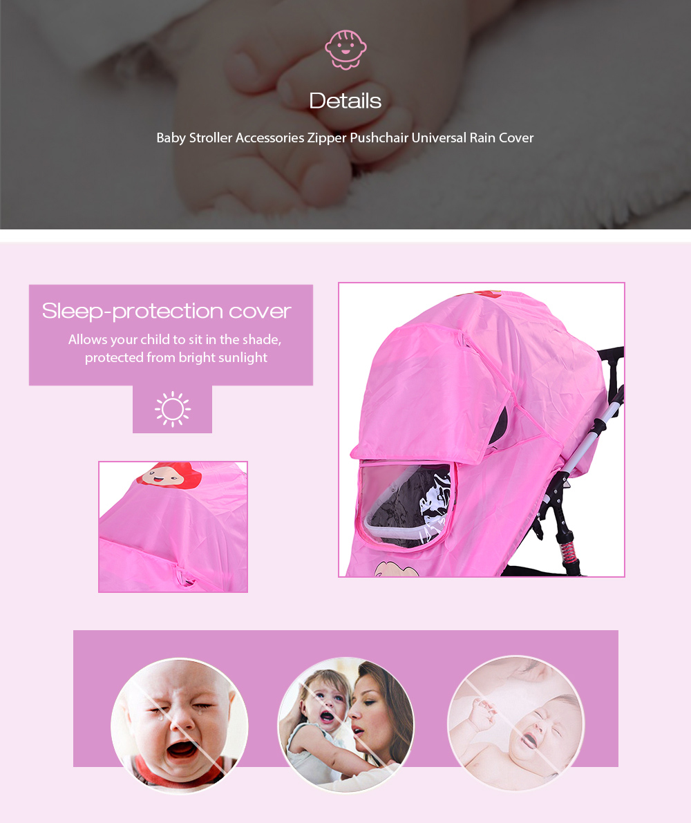 Baby Stroller Pushchair Pram Accessories Rain-proof Wind-proof Rain Cover for Outdoor Travel