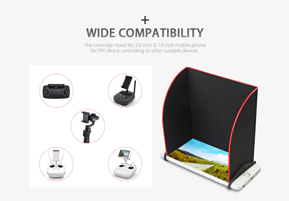 Remote Controller Monitor Hood Sun Shade for DJI Drone Mavic Pro / Spark / Osmo / Phantom 3 / 4 Remote Controller Monitor Hood Sun Shade for DJI Drone Mavic Pro / Spark / Osmo / Phantom 3 / 4