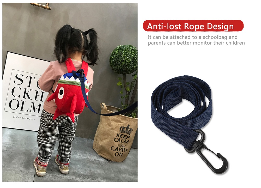 Cartoon Shark Shape Kindergarten Children Backpack Anti-lost Travel Shoulder Bag Cartoon Shark Shape Kindergarten Children Backpack Anti-lost Travel Shoulder Bag