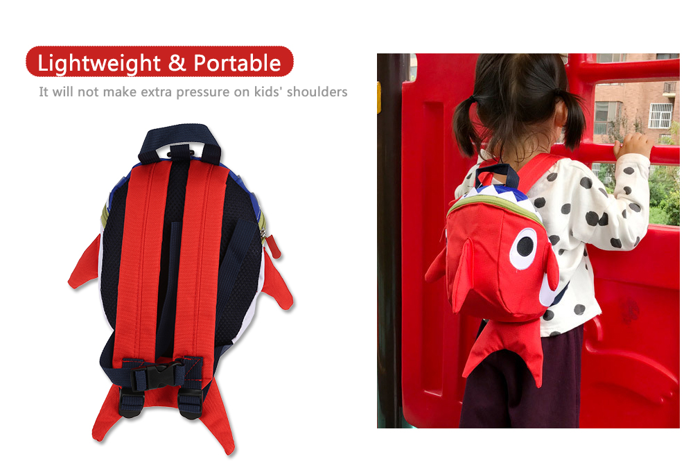 Cartoon Shark Shape Kindergarten Children Backpack Anti-lost Travel Shoulder Bag Cartoon Shark Shape Kindergarten Children Backpack Anti-lost Travel Shoulder Bag