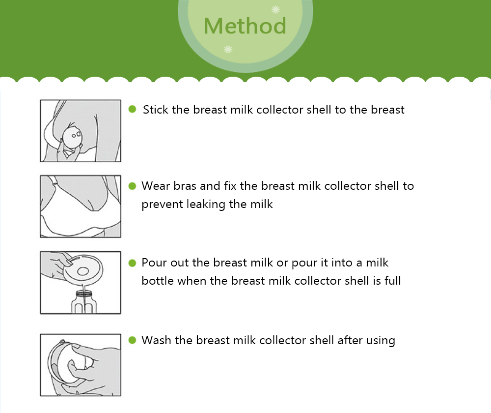 Cmbear 2pcs Baby Feeding Breast Milk Washable 10ml Reusable Maternity Nursing Collector Shell