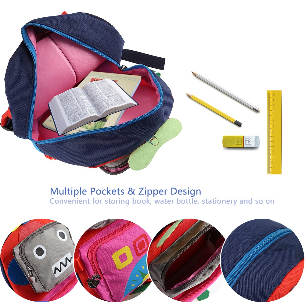Cartoon Robot Shape Backpack School Bag for Children - Royal Blue ...