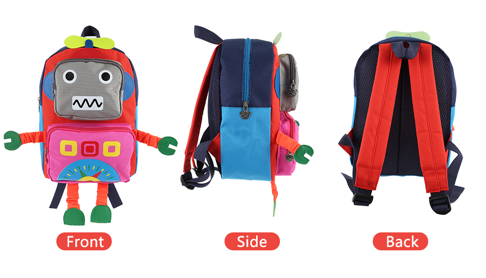 Lovely Cartoon Robot Shape Backpack Children School Bag