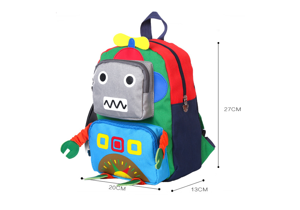 Lovely Cartoon Robot Shape Backpack Children School Bag