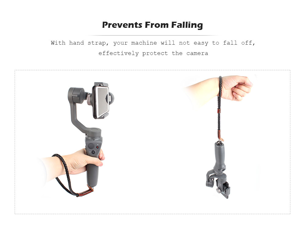 Adjustable Weaving Hand Strap Safe Line Sling Lanyard for DJI OSMO Mobile 2 Handheld Gimbal Camera