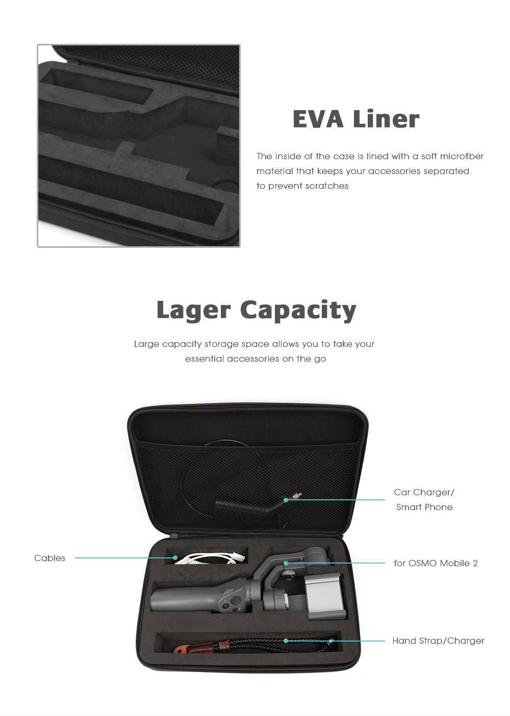 Portable Storage Handbag Carrying Case for DJI OSMO Mobile 2 Handheld Gimbal Portable Storage Handbag Carrying Case for DJI OSMO Mobile 2 Handheld Gimbal