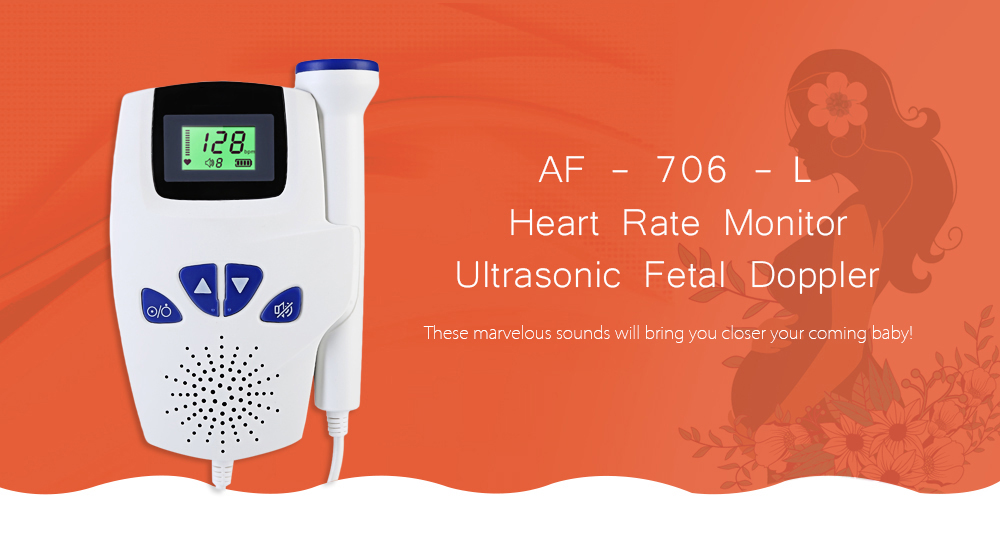 Pregnant Ultrasonic Fetal Doppler Prenatal Heart Rate Monitor for Home Use