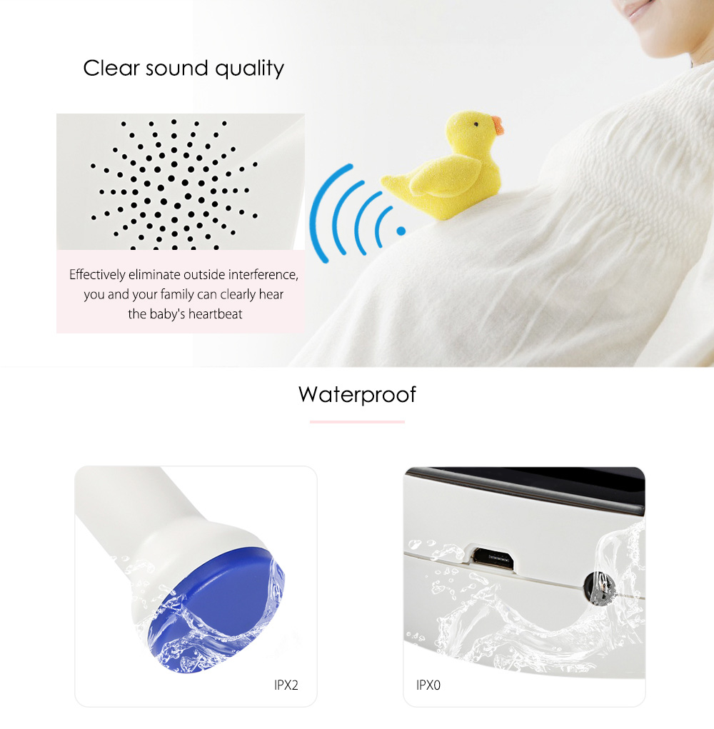 Pregnant Ultrasonic Pocket Fetal Doppler Prenatal Heart Rate Monitor for Home Use Pregnant Ultrasonic Pocket Fetal Doppler Prenatal Heart Rate Monitor for Home Use
