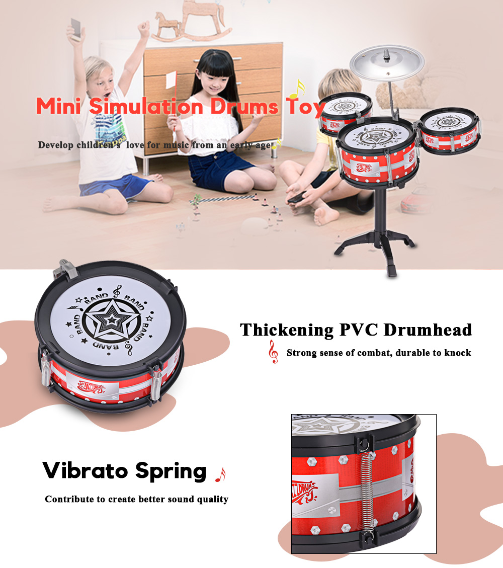 Educational Toys Early Learning Simulation Drums Children Percussion Instrument