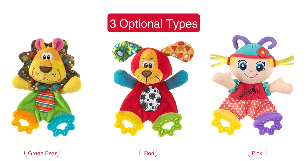 SOZZY Baby Teether Towel Infant Plush Comfort Sound Paper Soft Appease Stuffed Toy SOZZY Baby Teether Towel Infant Plush Comfort Sound Paper Soft Appease Stuffed Toy