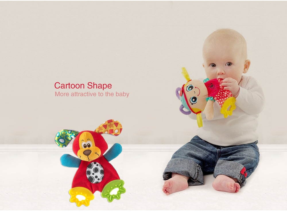 SOZZY Baby Teether Towel Infant Plush Comfort Sound Paper Soft Appease Stuffed Toy SOZZY Baby Teether Towel Infant Plush Comfort Sound Paper Soft Appease Stuffed Toy
