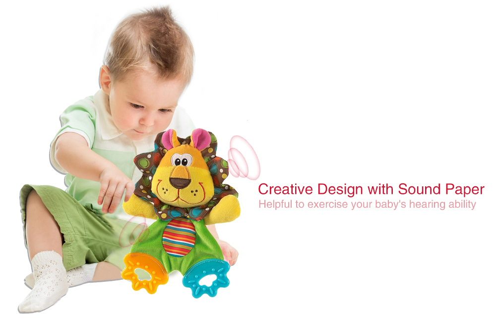 SOZZY Baby Teether Towel Infant Plush Comfort Sound Paper Soft Appease Stuffed Toy SOZZY Baby Teether Towel Infant Plush Comfort Sound Paper Soft Appease Stuffed Toy