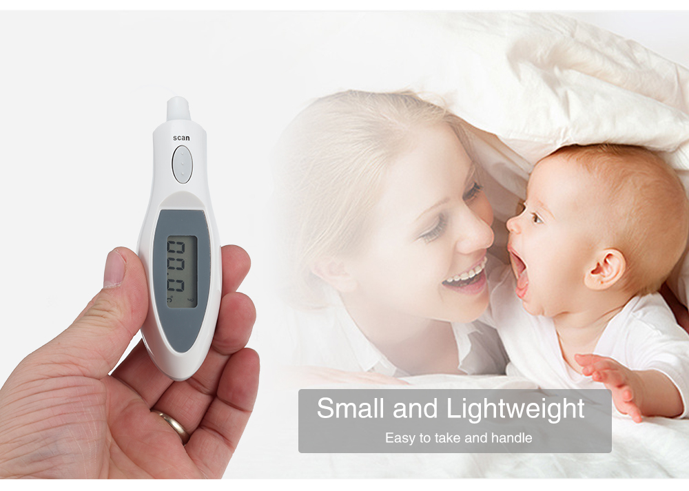 Infrared Ear Thermometer Body Temperature Measuring Device with LCD Screen