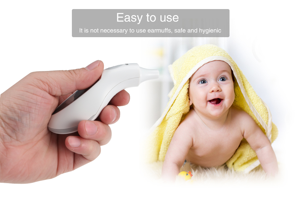 Infrared Ear Thermometer Body Temperature Measuring Device with LCD Screen