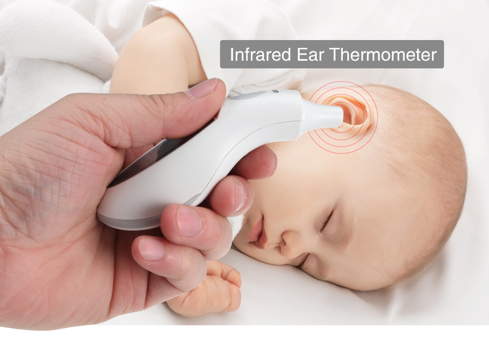 Infrared Ear Thermometer Body Temperature Measuring Device with LCD Screen
