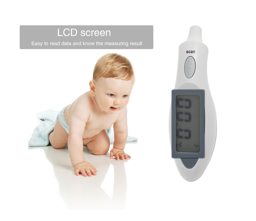 Infrared Ear Thermometer Body Temperature Measuring Device with LCD Screen Infrared Ear Thermometer Body Temperature Measuring Device with LCD Screen