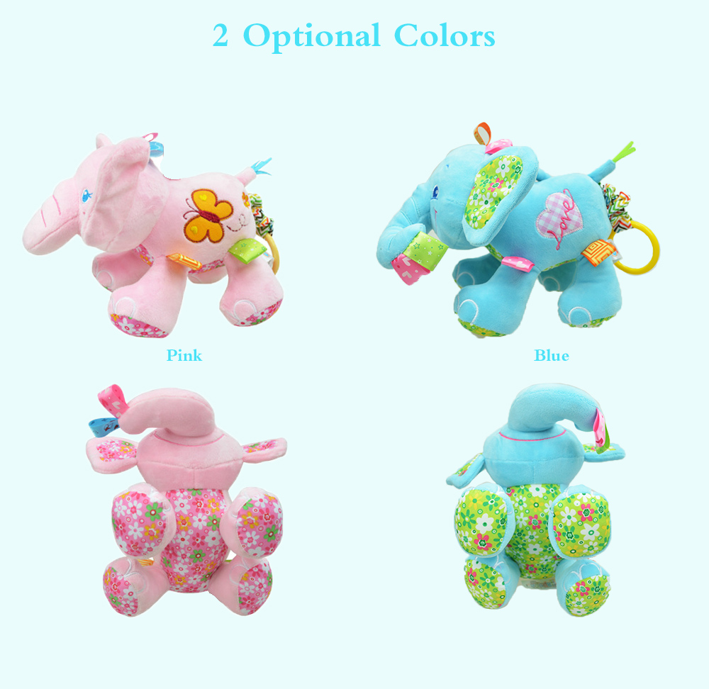 SOZZY Music Pull Bell Baby Stroller Bed Elephant Hanging Appease Toy SOZZY Music Pull Bell Baby Stroller Bed Elephant Hanging Appease Toy